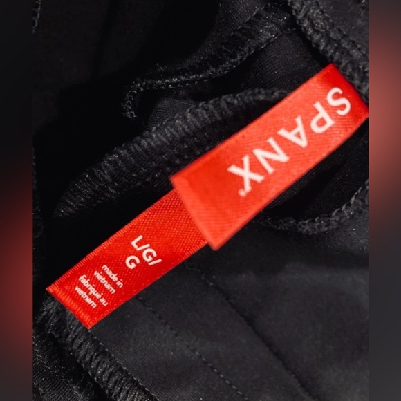 $148 Spanx Large Ponte Slim Straight Pant Classic Black Pants Style 20254R NWOT - Picture 6 of 8